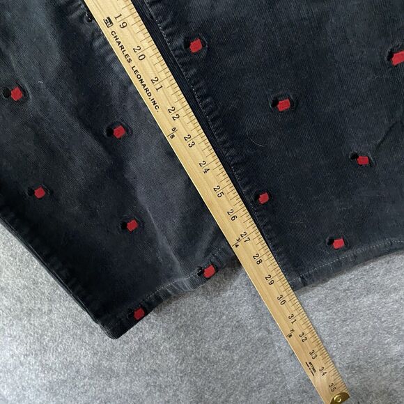 Talbots Corduroy Pants Womens Sz 14 Gray Scottish Terrier Simply Flattering - Picture 8 of 9